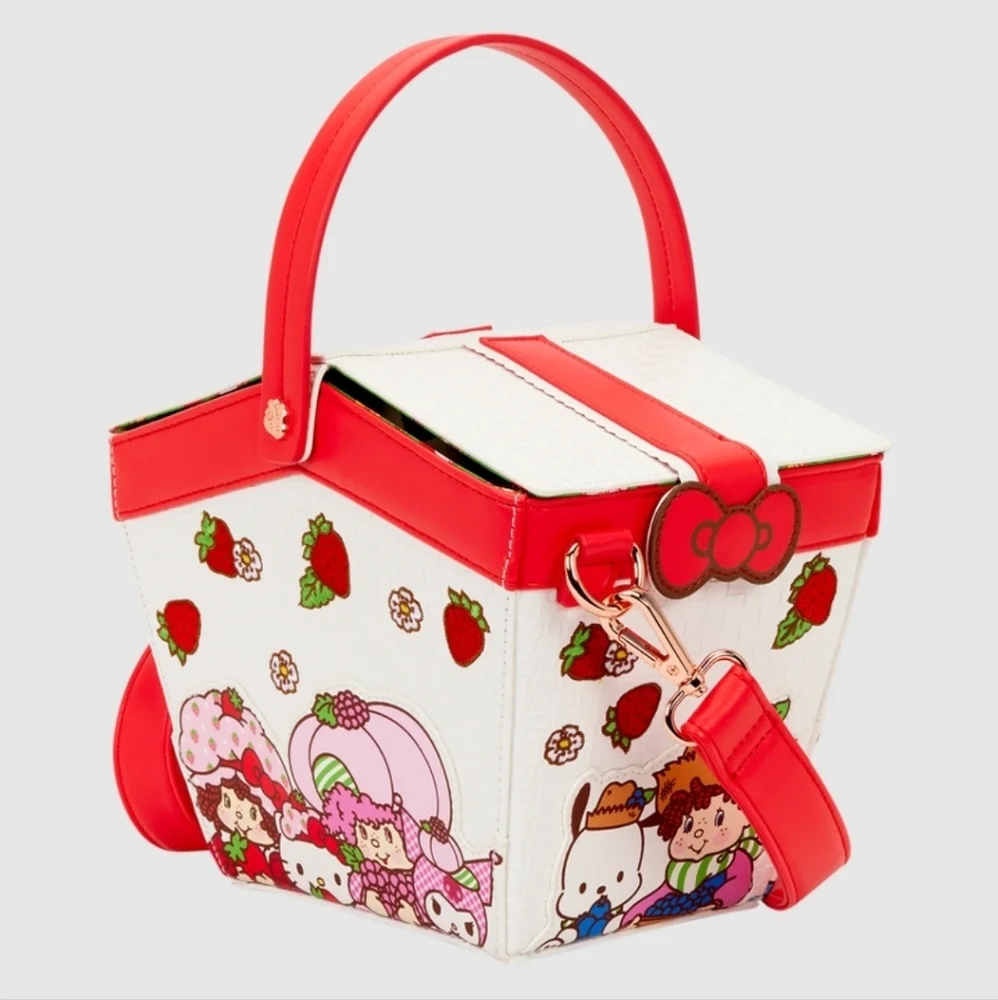 NWT Loungefly Hello Kitty & Friends x Strawberry Shortcake Crossbody Bag - Picture 3 of 5